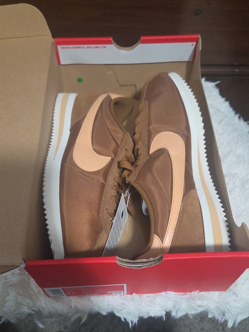Nike Men's Retro Runner Sneakers in Brown & Peach